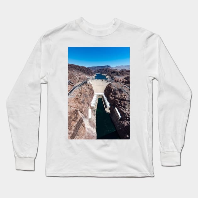 Hoover Dam, Nevada Long Sleeve T-Shirt by searchlight